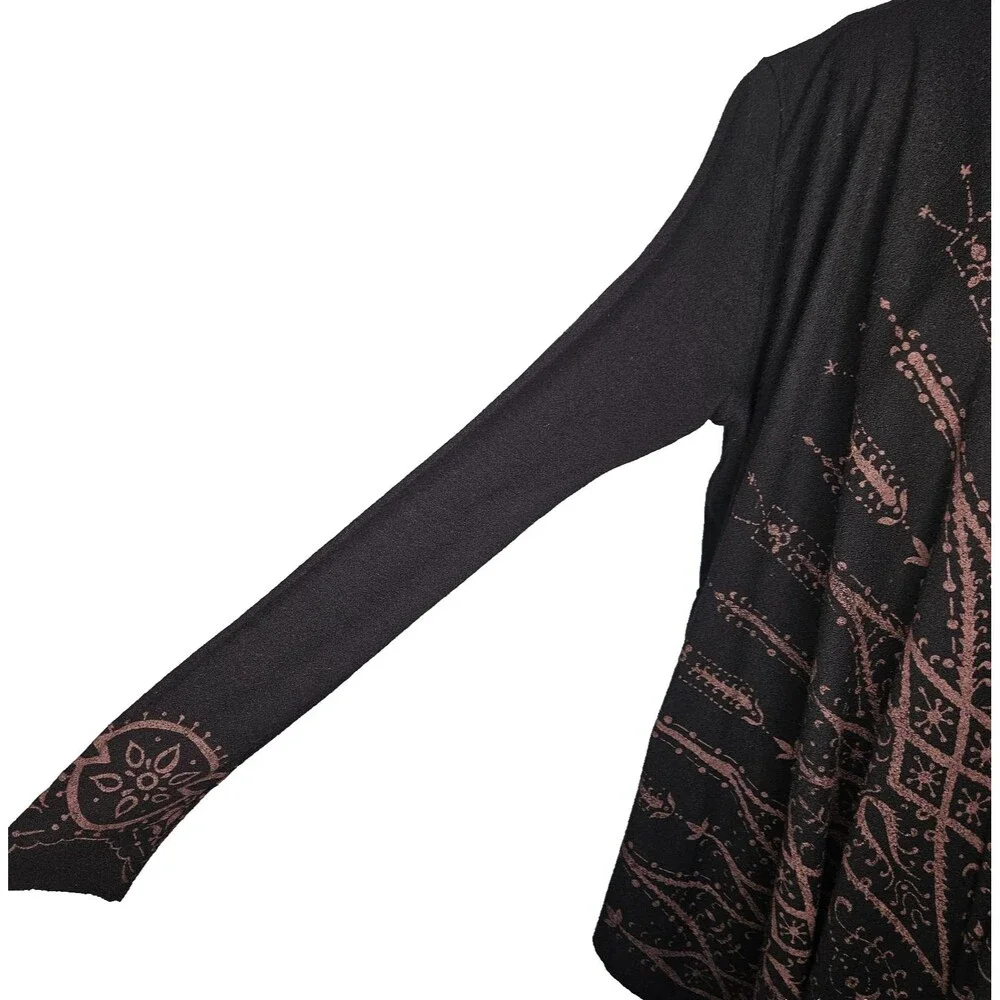 Dick & Jayne LA Cardigan Jacket Wool Asymmetric Boho Fitted Sleeves Open Front